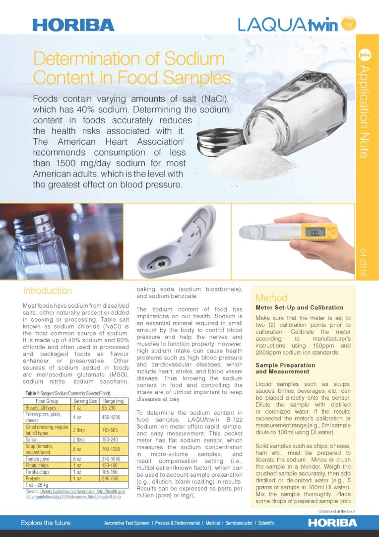 01-Application_Note_-_Determination_of_Sodium_and_Salt_Content_in_Food_Samples_Page_1
