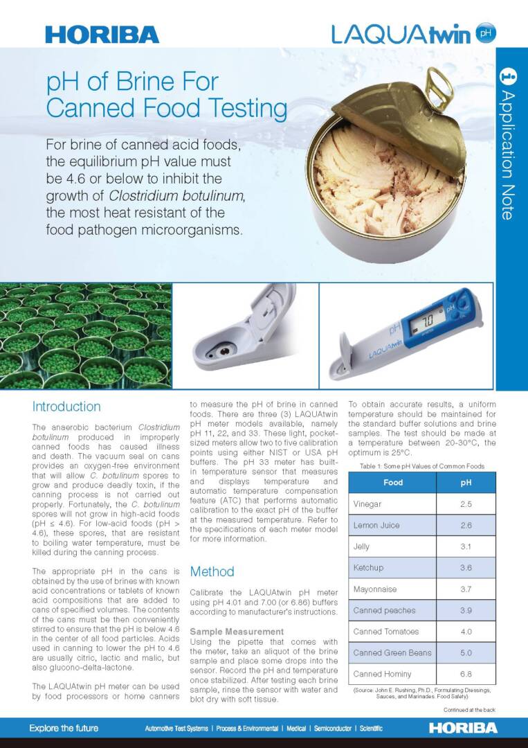 03-2014_-_Application_Note__-_pH_of_Brine_For_Canned_Food_Testing_Page_1
